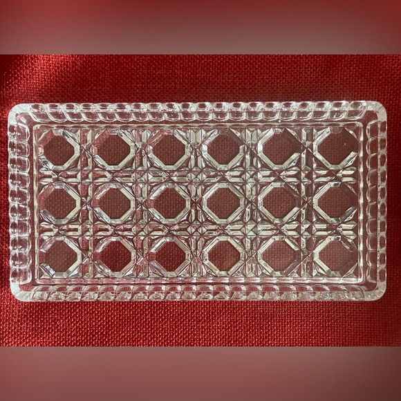 4pc Vintage Glass Creamer Tray & Sugar Jar w/ Lid Set  Home Accessory Tableware - Picture 4 of 6